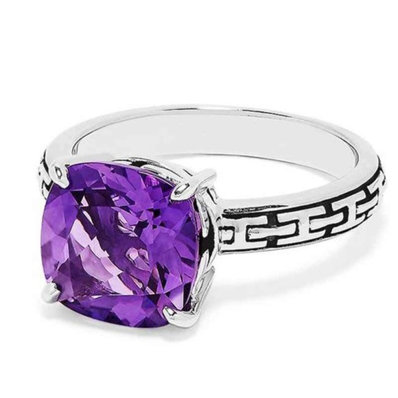 Gorgeous 925 Silver Amethyst Ring New - Picture 2 of 4